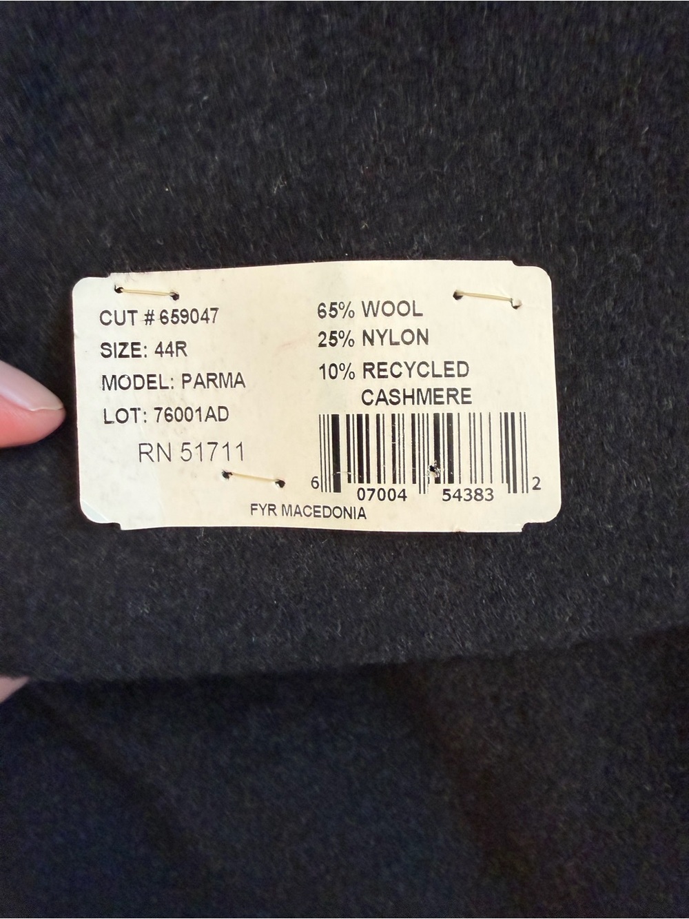 NWT Vintage Ralph Lauren CHAPS Men's Black Wool/cashmere Trench Coat / men’s 44R - Picture 5 of 7
